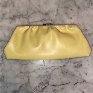 Vintage Yellow Clutch with Gold Hardware